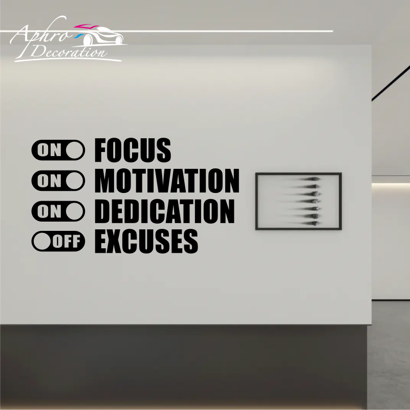 Home Gym Quotes - Foco na Motivação, Sem Excusas, Citação