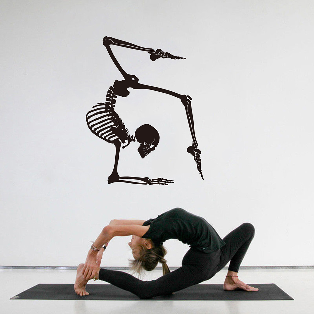 Home Gym Furniture - Modern Yoga Esqueleto Decalque Da Parede,