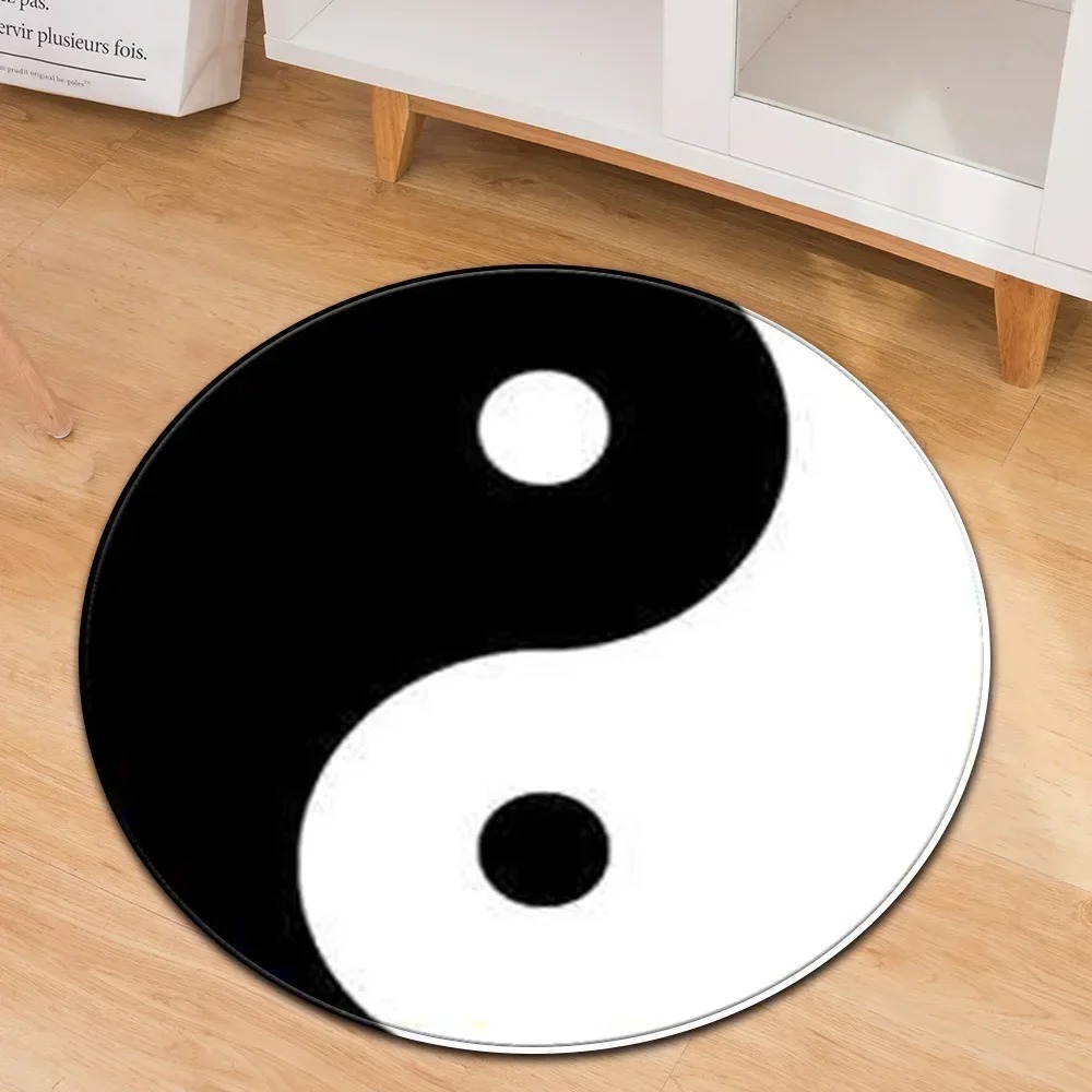 Home Gym Furniture - Yin yang taiji tapete redondo flor