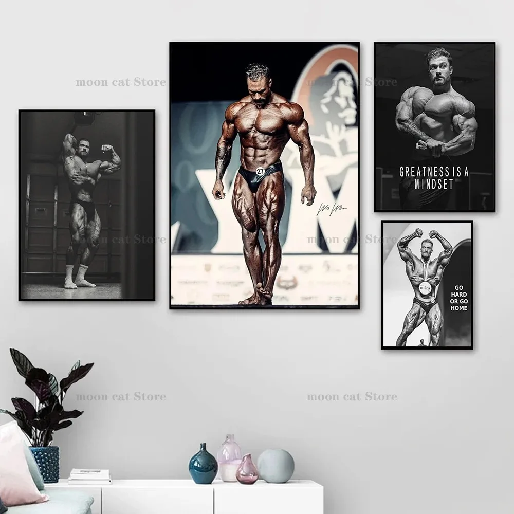 Home Gym Quotes - Pintura em tela chris bumstead fisiculturista