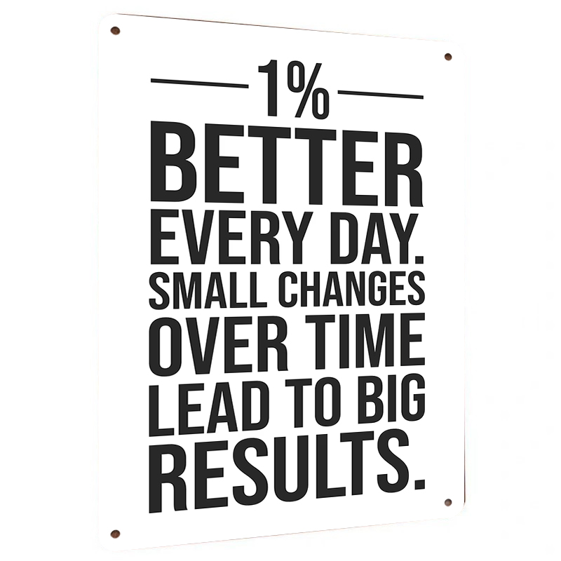 Home Gym Quotes - 1% melhor todos os dias arte