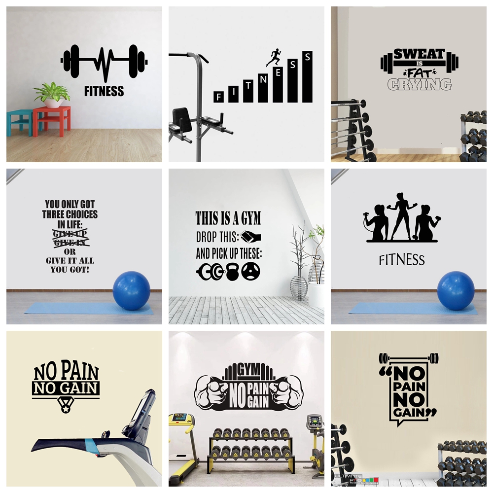 Home Gym Furniture - GYM Culture Wall Sticker for Kids,