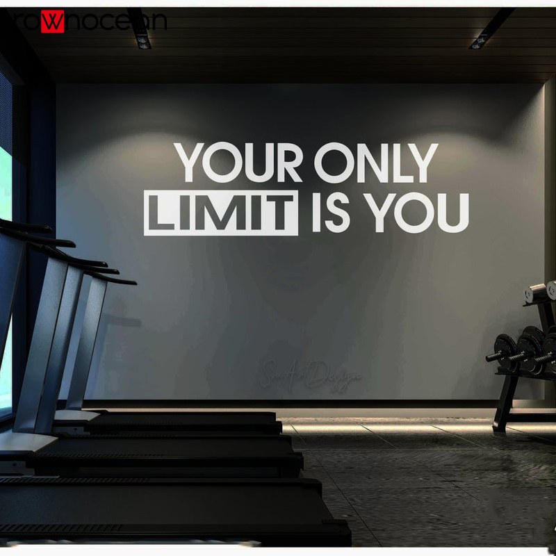 Home Gym Quotes - Seu único limite é você-adesivo de
