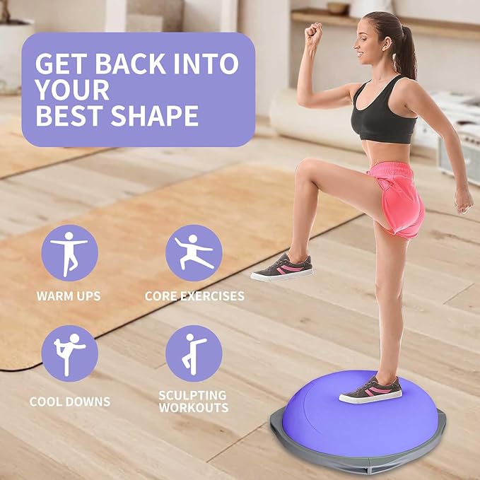 Bola de equilíbrio Bosu de 70c - Home Gym Yoga avaliação e preço
