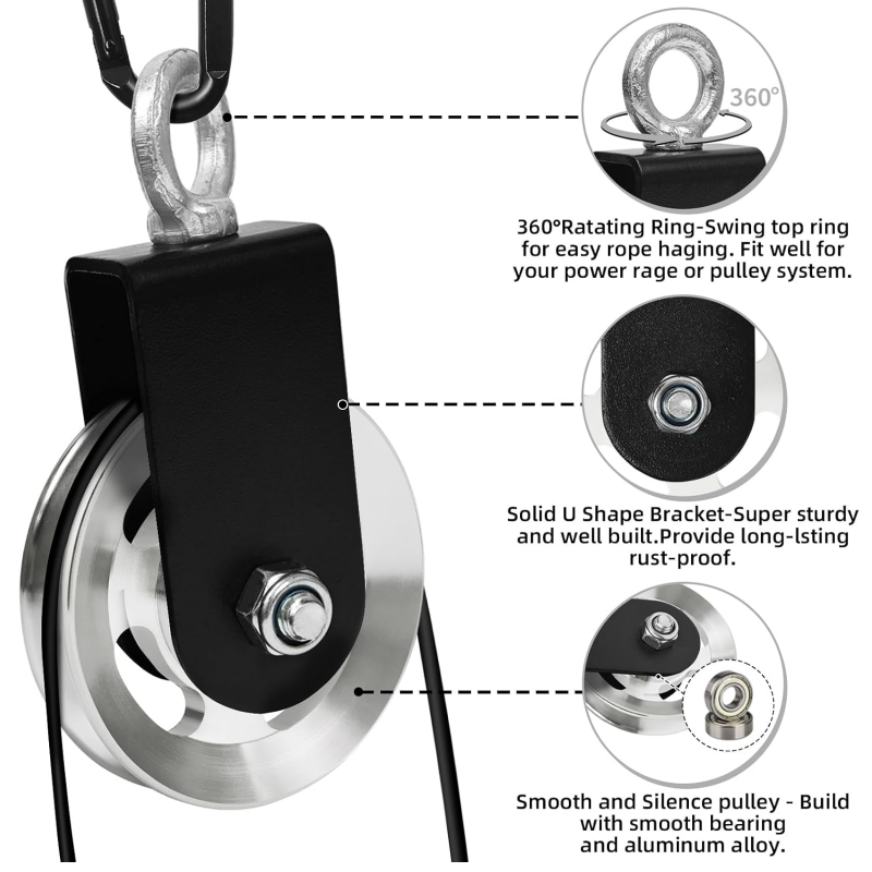 1 Peça Roldana de Cabo em Liga - Home Gym Diy Pulley System avaliação e preço