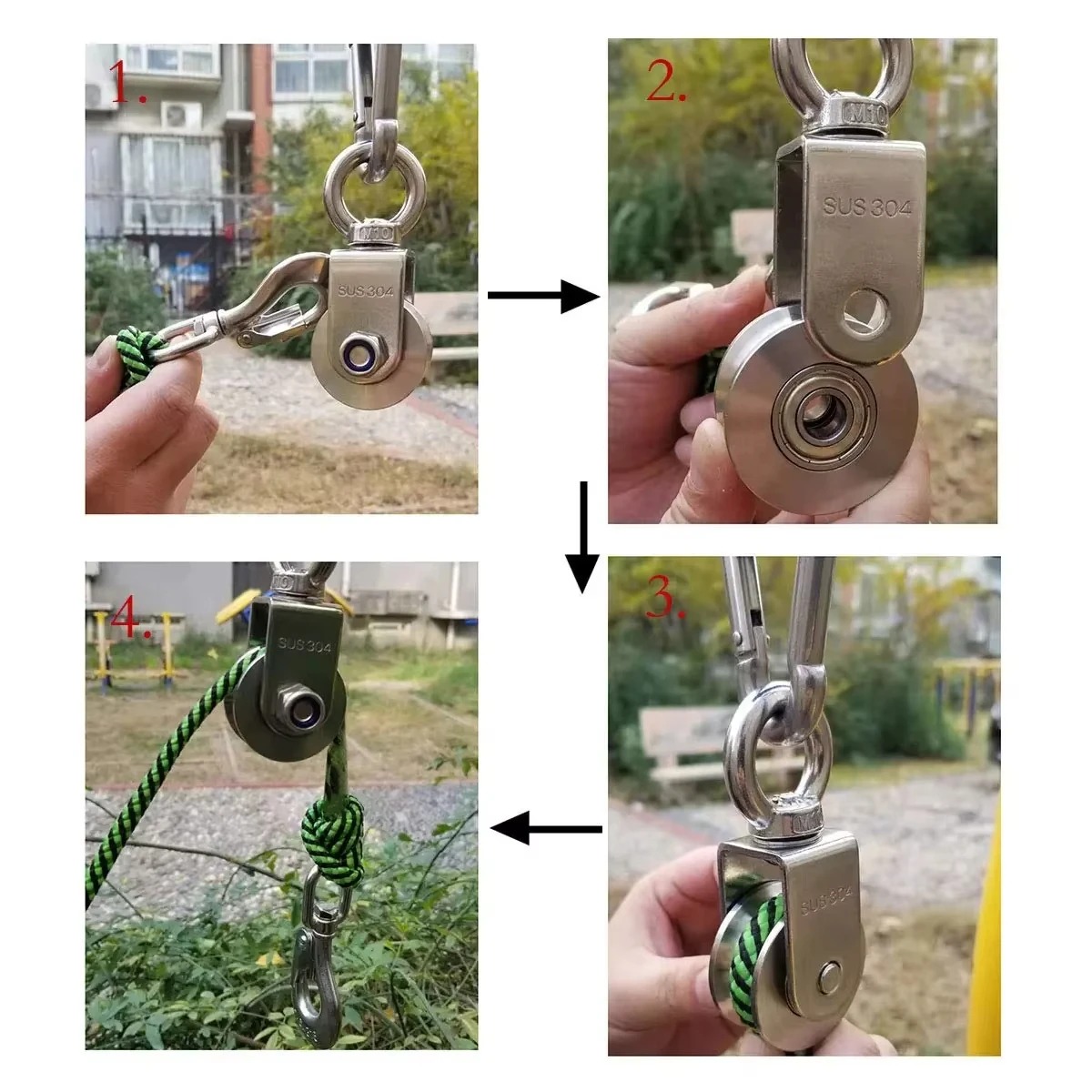 Polia giratória tipo u 304, ro - Home Gym Diy Pulley System avaliação e preço