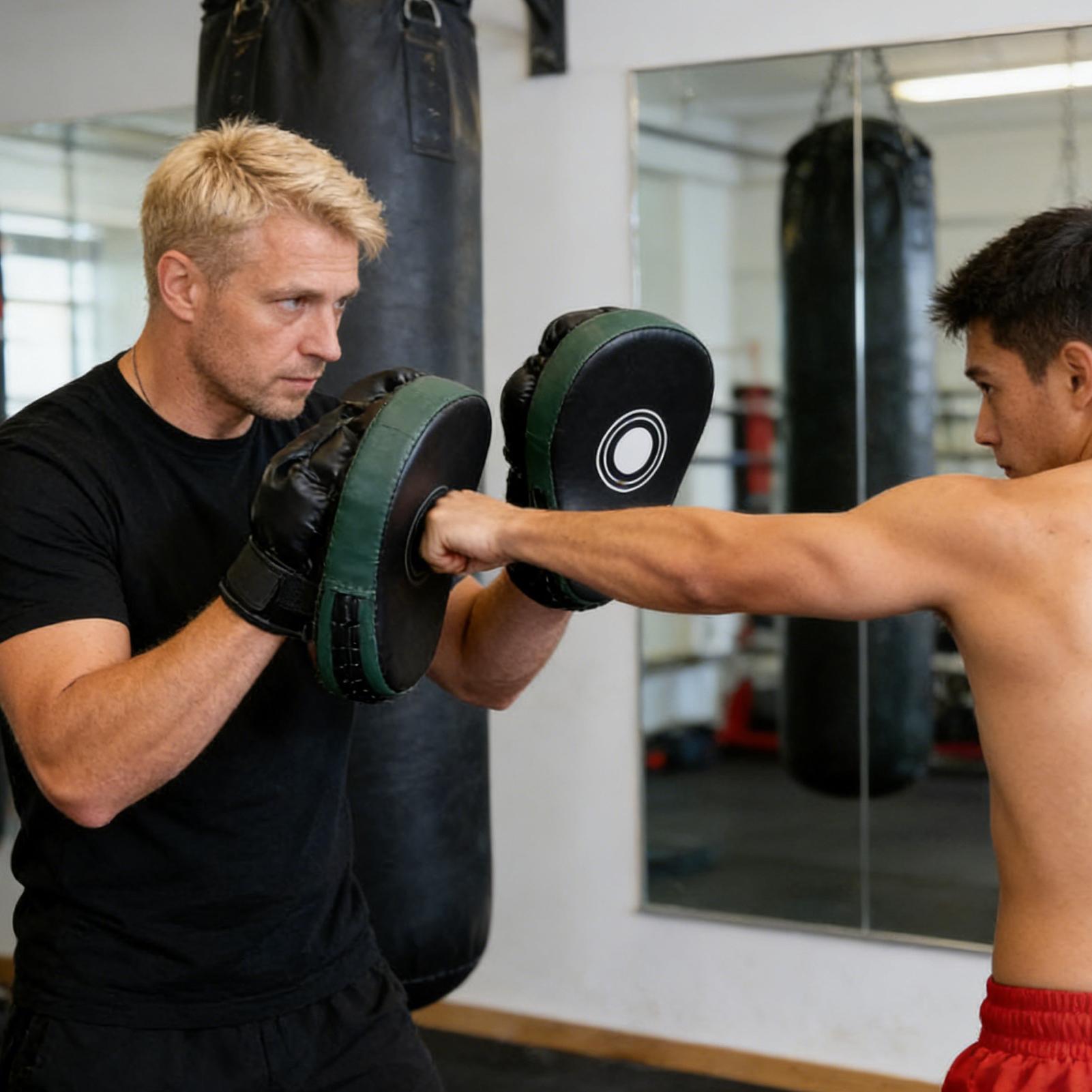 Almofadas de boxe luvas de cou - Home Gym Daily Routine avaliação e preço
