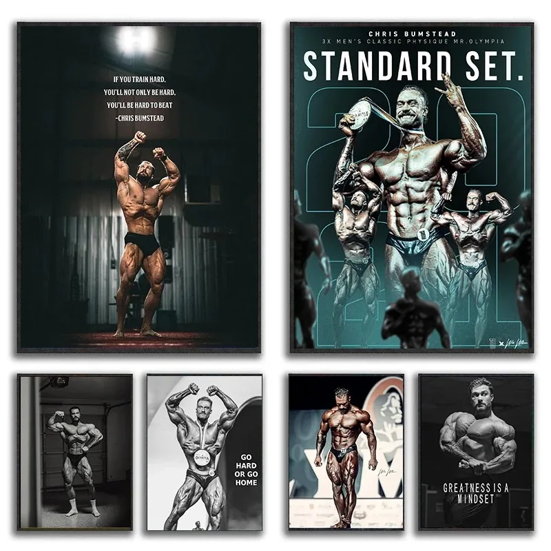 Pintura em tela chris bumstead - Home Gym Quotes avaliação e preço