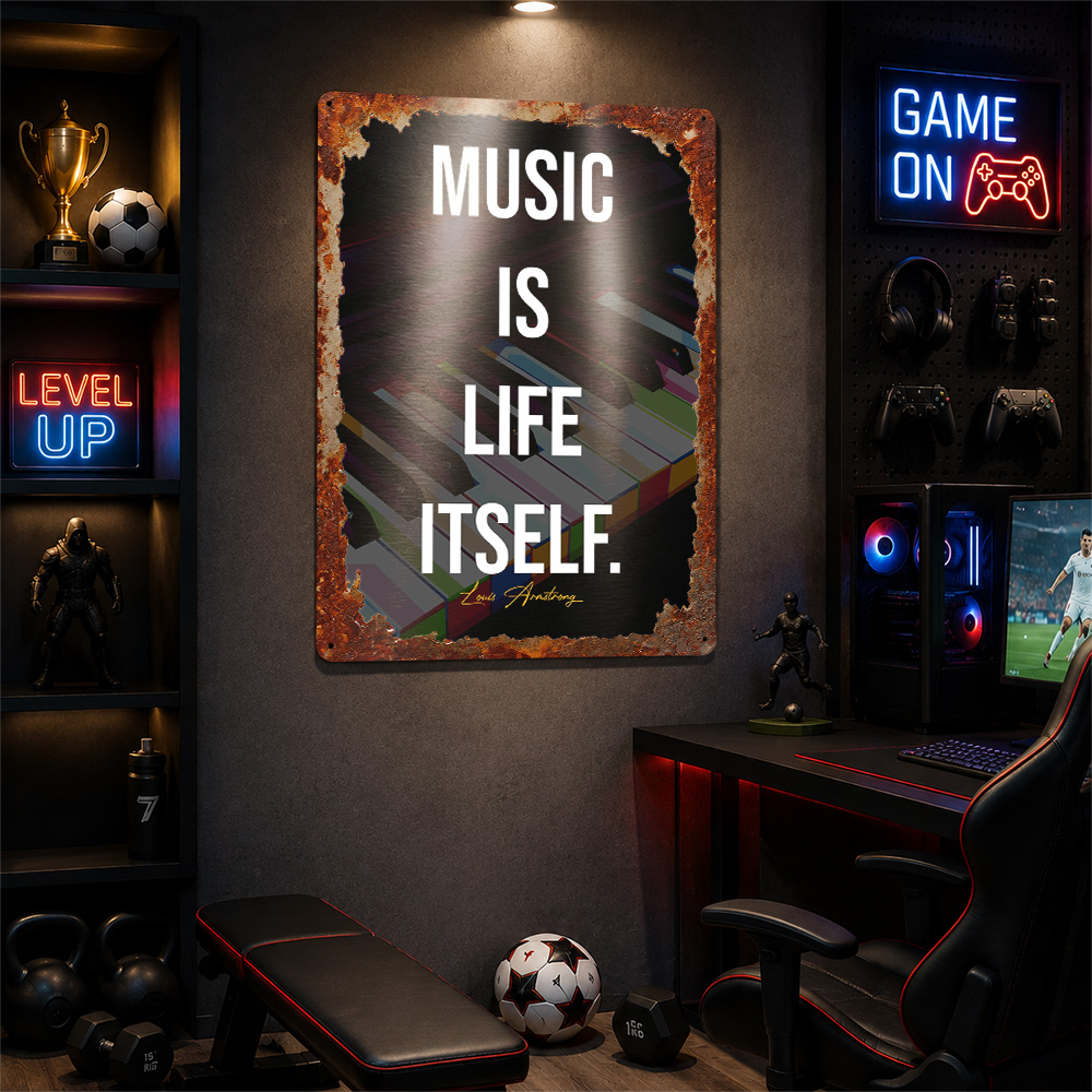 Placa de Metal Decorativa com  - Home Gym Quotes avaliação e preço